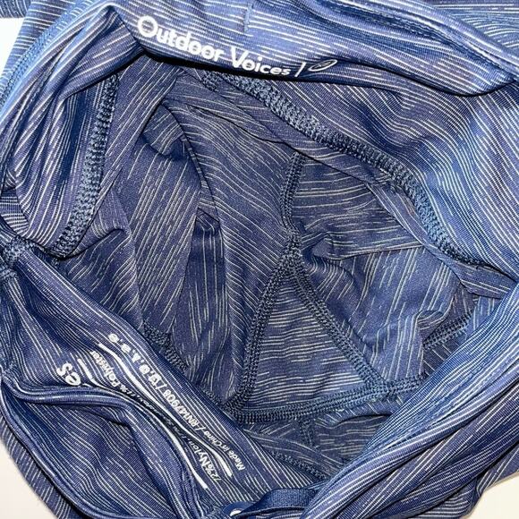 Outdoor Voices Cropped Leggings Size XS TechSweat Flex crop Blue/Cream Space dye - Picture 5 of 16